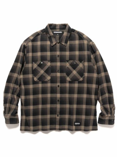 NEIGHBORHOOD Half Hombre Check Shirt LS Beige | REVERSIBLE