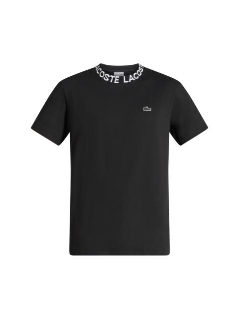 logo-collar cotton piquÃ© T-shirt