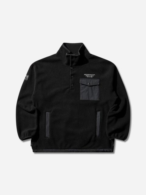 Men's Fleece Stand Collar Pullover Black