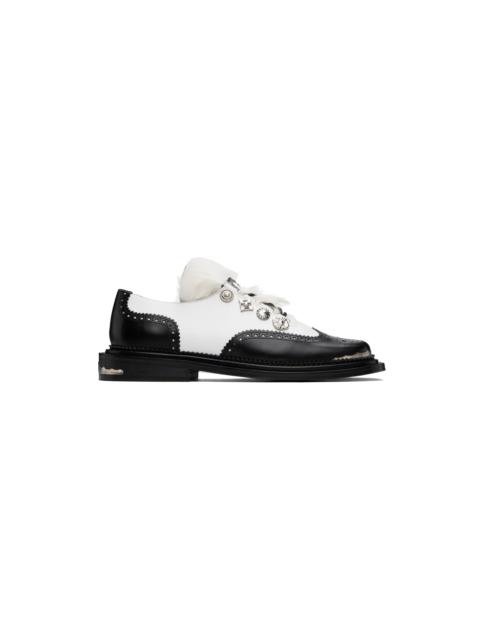 TOGA VIRILIS Black & White Leather Derbys