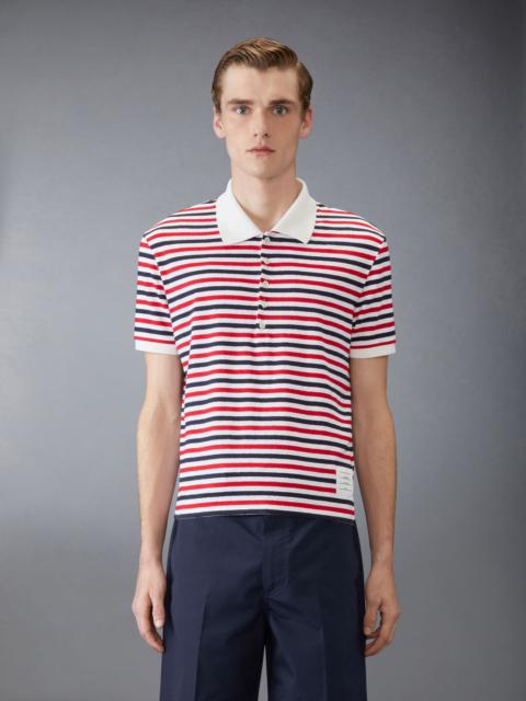 Thom Browne LINEN JERSEY SHORT SLEEVE POLO