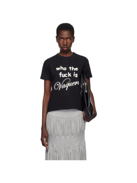 VAQUERA Black 'Who TF' T-shirt