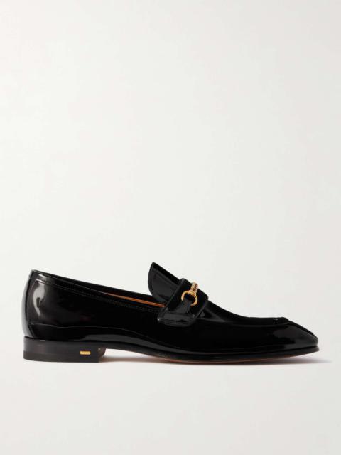 TOM FORD Bailey Embellished Patent-Leather Penny Loafers