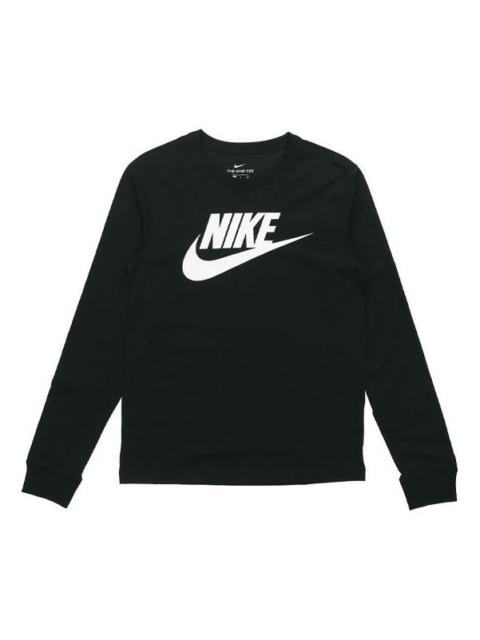 Nike Nike Sportswear Futura Icon Logo Printed Casual Collar Long Sleeved Male Black CI6292-010
