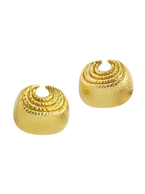 DAVID WEBB Small Concentric Crescent Earrings
