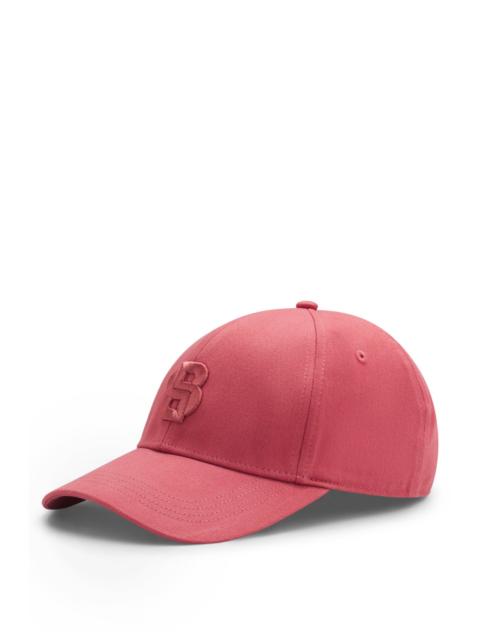 BOSS COTTON-TWILL CAP WITH EMBROIDERED DOUBLE B MONOGRAM