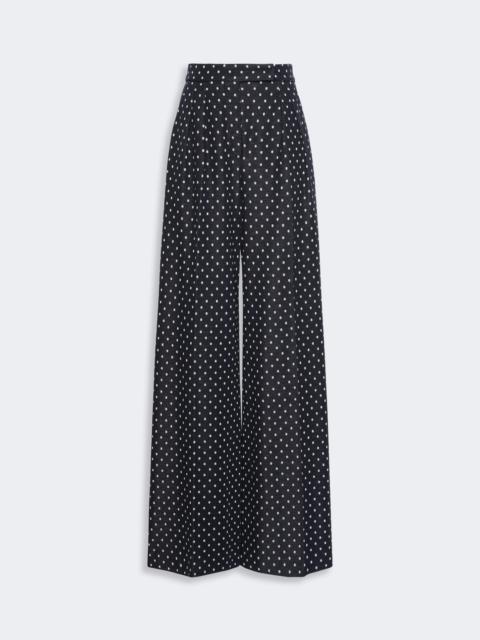 Max Mara CERBERO Polka dot viscose and wool trousers - ULTRAMARINE