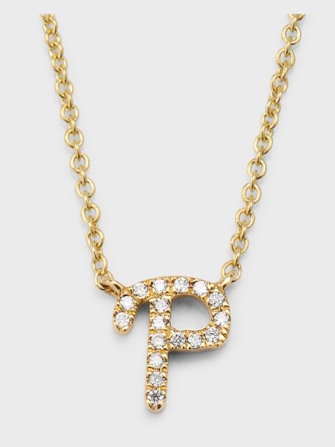 SYDNEY EVAN 14k Diamond Pave Initial Necklace