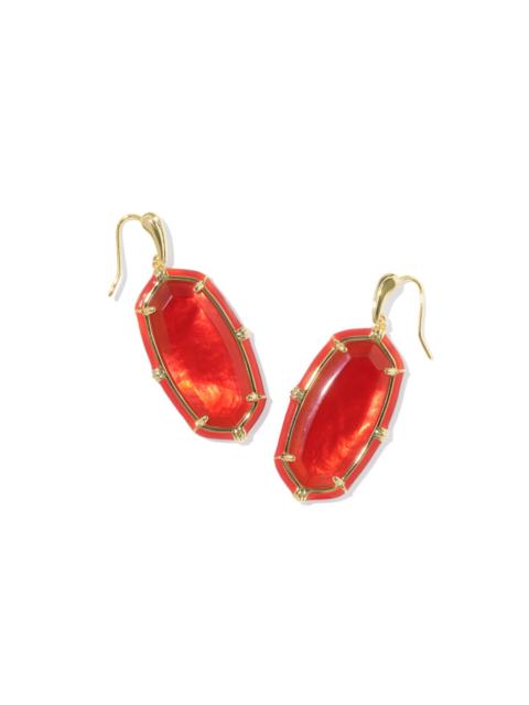 KENDRA SCOTT Elle Gold Enamel Drop Earrings