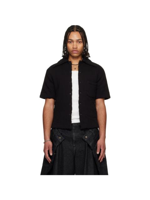 LU'U DAN Black Wadded Shift Shirt