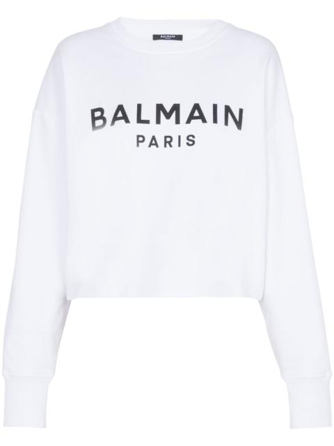 Balmain logo-print cotton sweatshirt