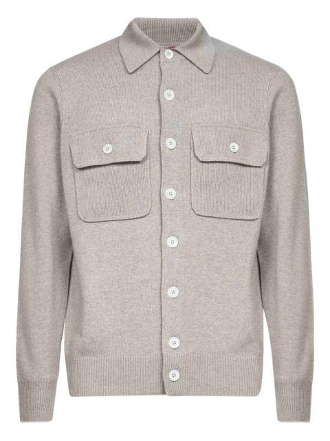 Brunello Cucinelli ribbed buttoned overshirt