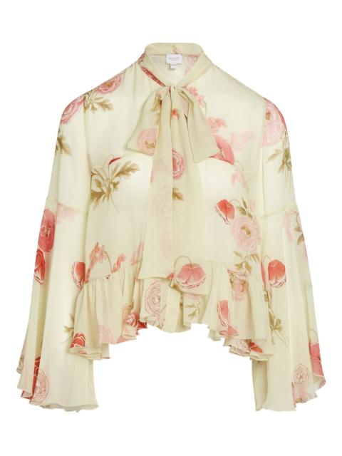 GIAMBATTISTA VALLI ruffled floral blouse