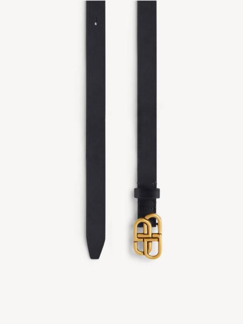BALENCIAGA Women's Bb Super Thin Belt in Black