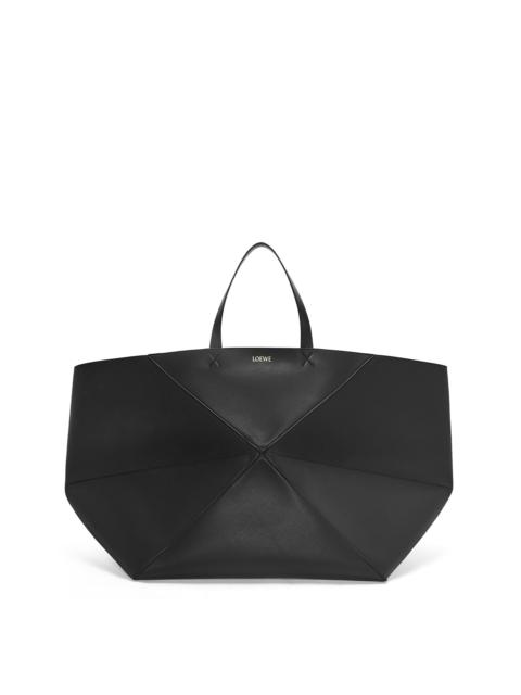 XXL Puzzle Fold Tote in shiny calfskin