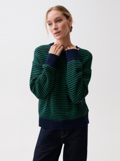 PISTOLA AURA RELAXED CREW NECK SWEATER - MIDGREEN