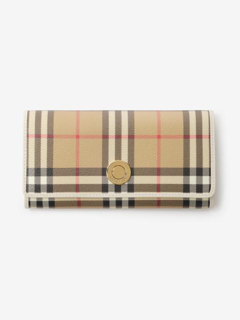 Burberry Check Continental Wallet