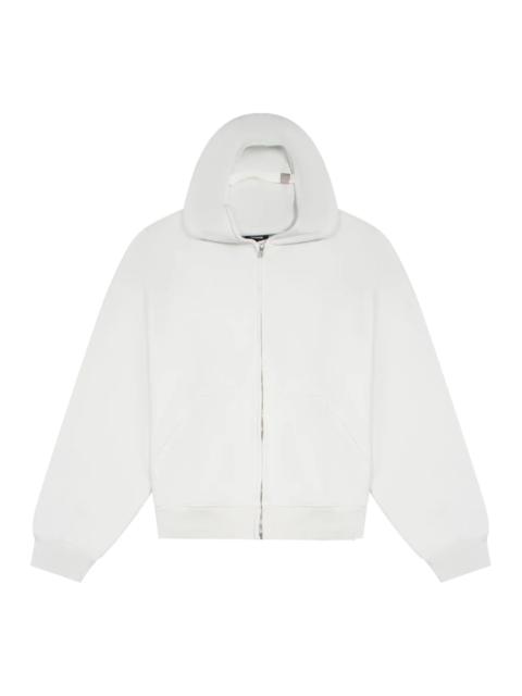 We11done White Cap Zip-Up Hoodie