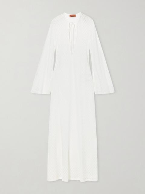 Missoni Striped Metallic Crochet-knit Coverup
