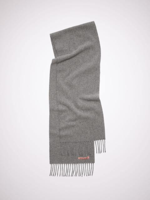Acne Studios Fringe wool scarf - skinny - Grey Melange