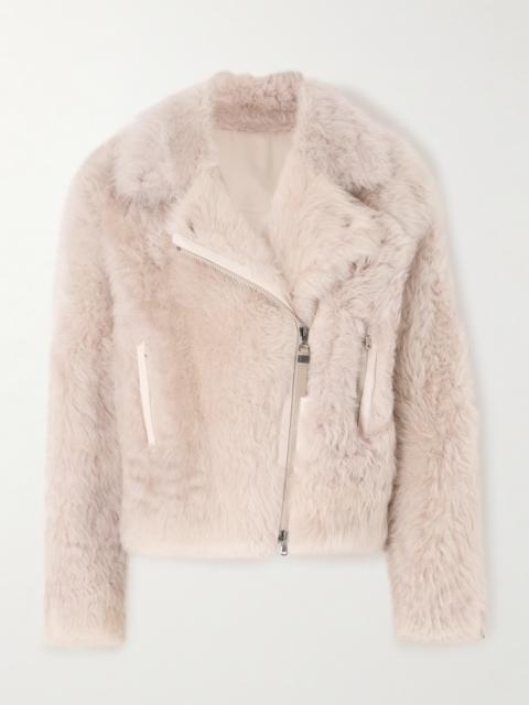 Brunello Cucinelli Leather-trimmed Shearling Jacket
