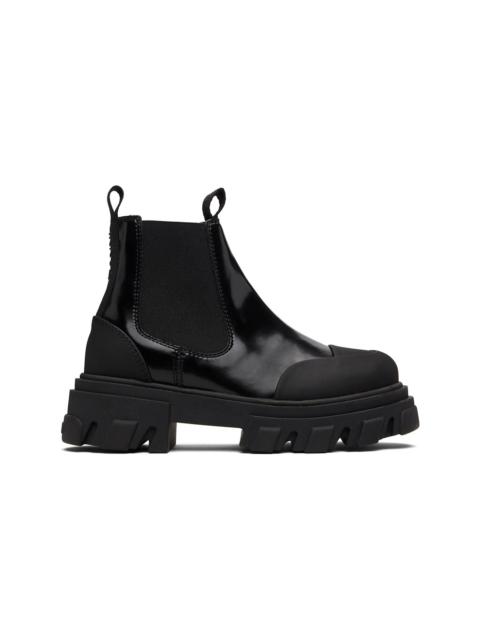 GANNI Black Cleated Low Chelsea Boots