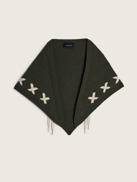 Simone Rocha Merino Lace Up Neckerchief