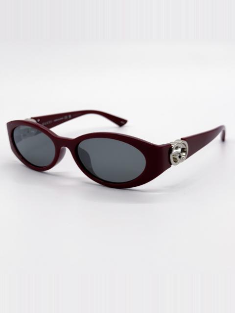 GUCCI NEW GUCCI SUNGLASSES WOMEN ROUND BURGUNDY GUCCI  display picture 3