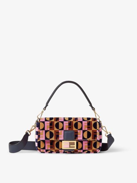 FENDI Baguette® Multicolor Fendi Dots tapestry-effect fabric bag