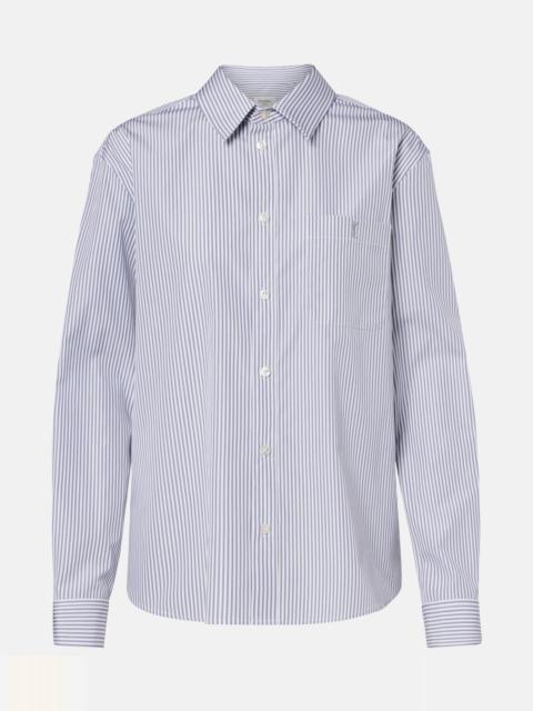 SAINT LAURENT Striped cotton poplin shirt