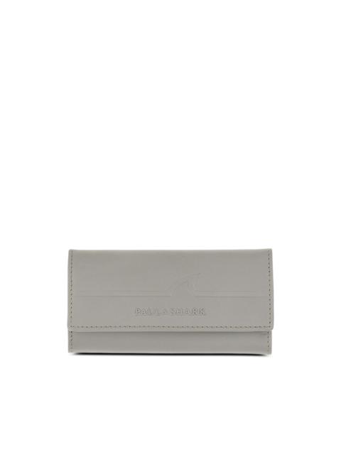 Paul & Shark fin-embossed leather keychain