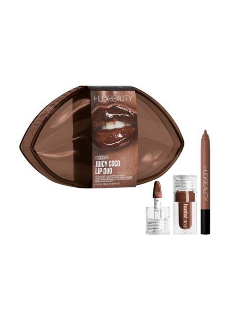 Huda Beauty Juicy Coco Lip Duo - Shiny Lip Gloss & Lip Liner