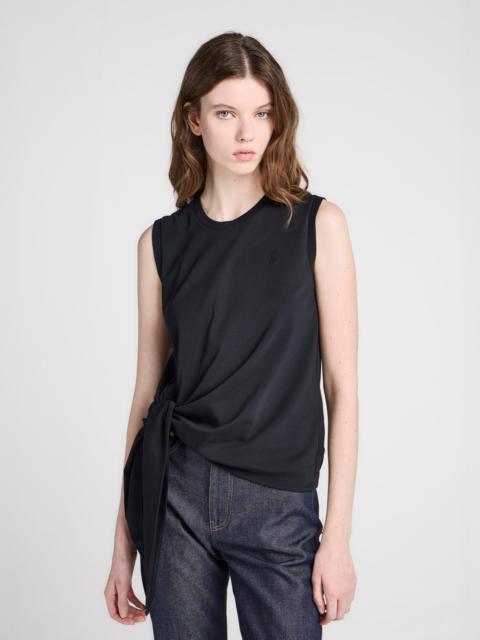 JW Anderson WOMENS HEM KNOT TANK TOP IN BLACK