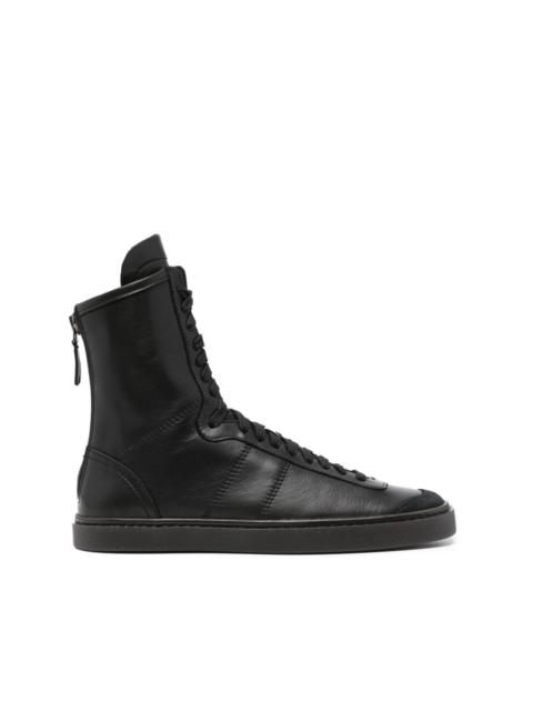 high-top leather sneakers