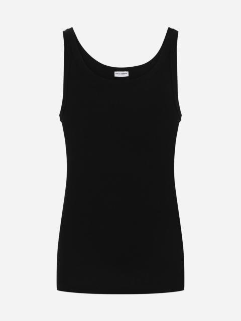 Dolce & Gabbana Fine-rib cotton singlet