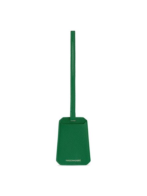 MAISON de SABRÉ Unisex Leather Luggage Tag - Emerald Green