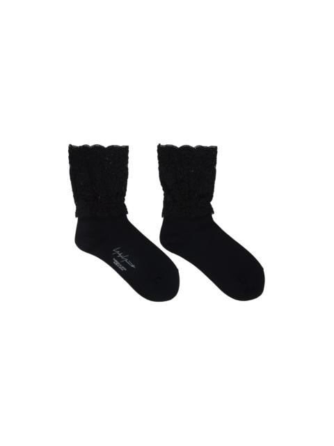 Yohji Yamamoto Black Shorts Lace Socks