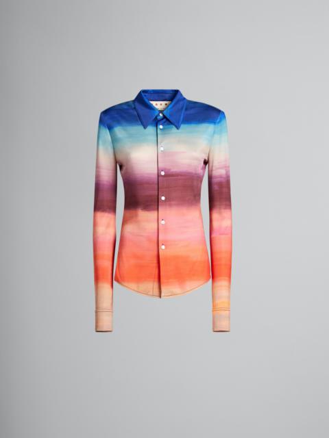 緊急セール【MARNI】DARK SIDE OF THE MOONドレス★送料関税込 Marni MULTICOLOURED VISCOSE DRESS WITH DARK SIDE OF THE MOON