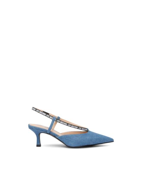 Moschino point toe strap pumps