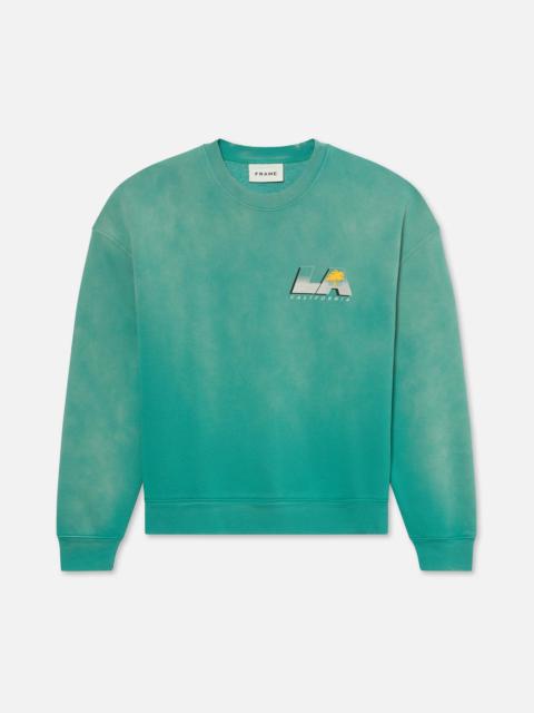 FRAME Vintage Washed Sweatshirt in Aqua Blue