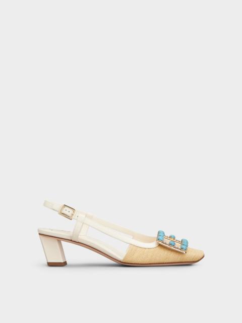Roger Vivier Belle Vivier Slingback Pumps in canvas