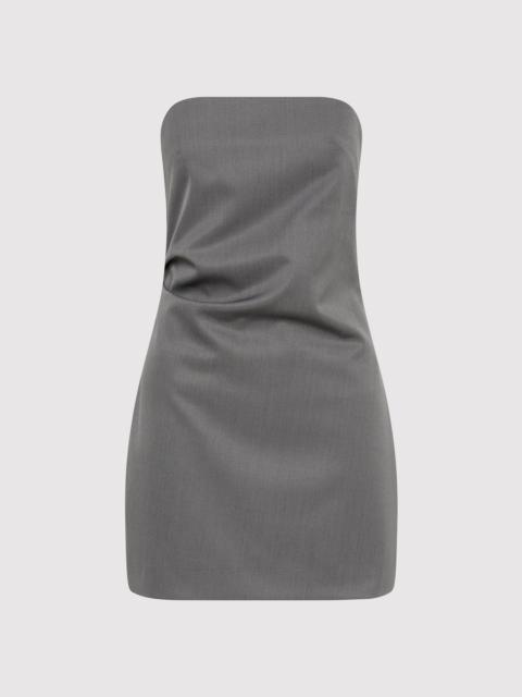 ST. AGNI Tuck Mini Dress - Pewter Grey