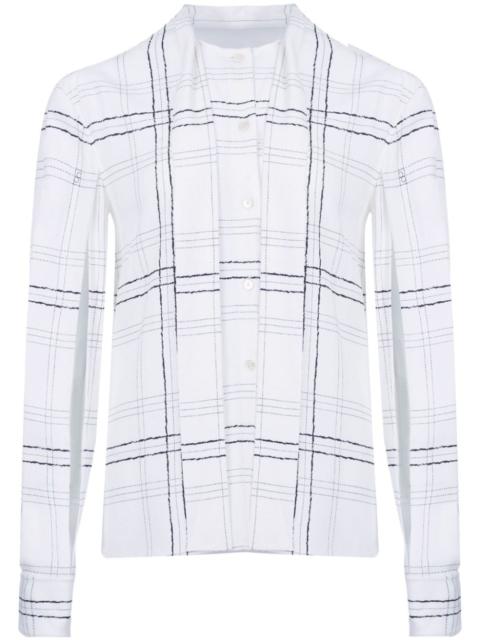 Ports 1961 checked tie-strap shirt