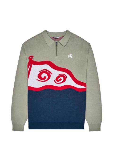 malbon logo-embroidered polo shirt