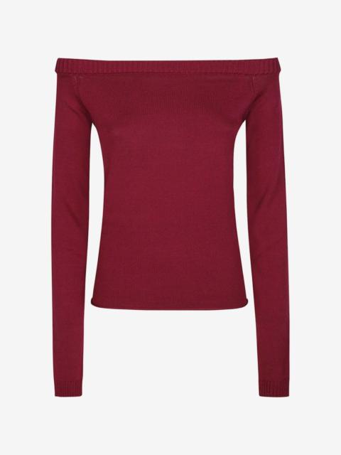 IRO off-shoulder ribbed-trim sweater
