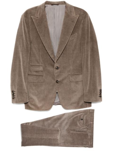 Canali corduroy single-breasted suits