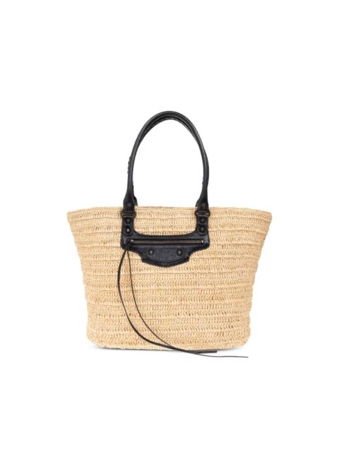 BALENCIAGA raffia tote bag