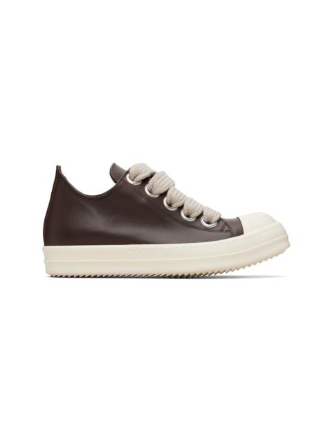 Rick Owens Brown Temple Jumbolace Low Sneakers