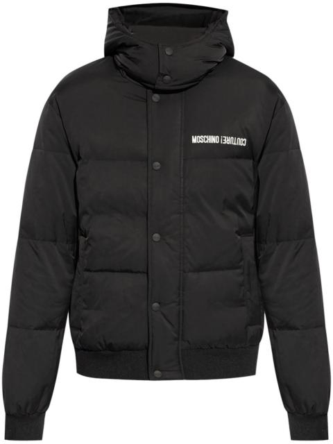 Moschino logo-print padded jacket