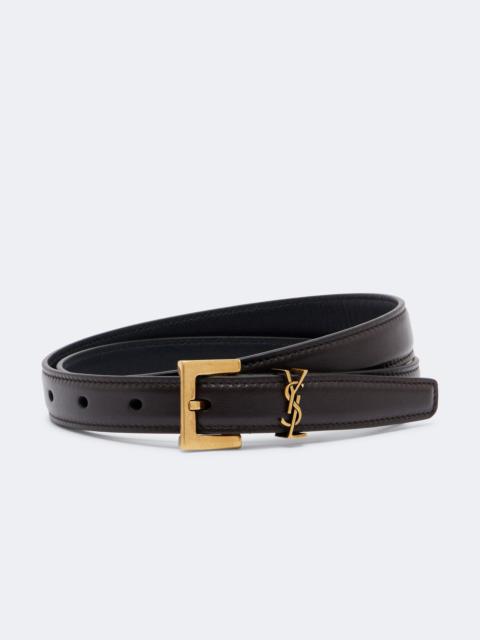 SAINT LAURENT Cassandre leather belt